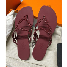 에르메스 샌들 버건디