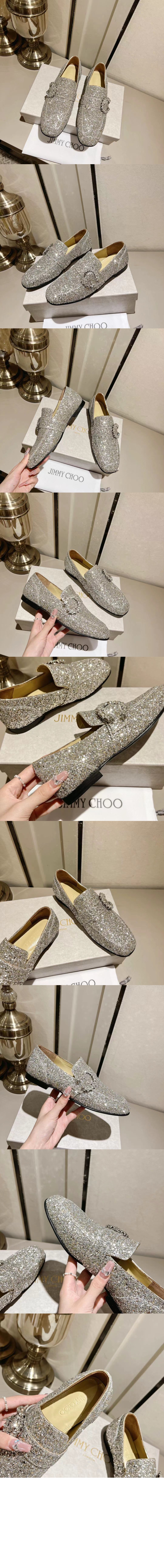 지미추 Mani Glitter Loafer