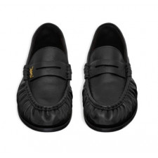 생로랑 레더 로퍼 블랙