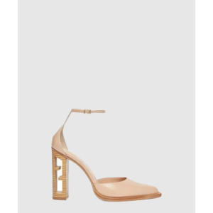 펜디 핑크 가죽 힐 8I8347