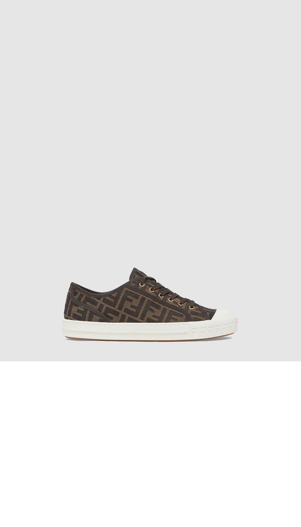 펜디 브라운 FF 패브릭 로우탑 8E8252
