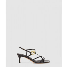 펜디 가죽 미디엄 힐 샌들 8X8537