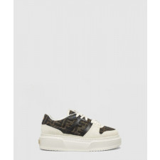 펜디 캔버스 및 스웨이드 플랫폼 로우탑 8E8572