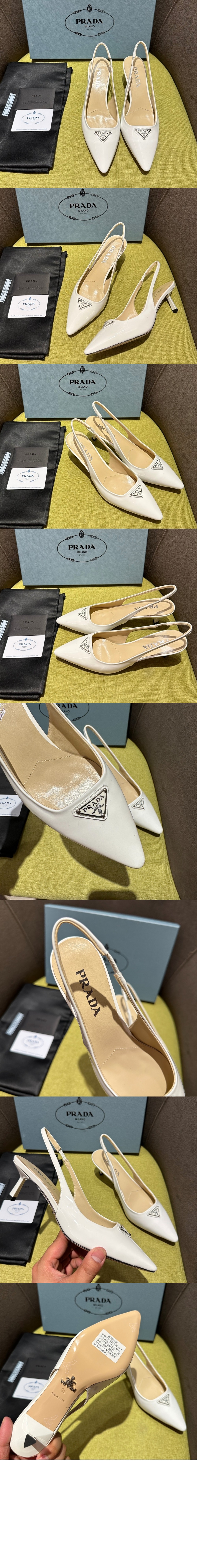 프라다 페이던트 슬링백 펌프스 1I153N