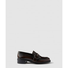 프라다 브러쉬드 가죽 로퍼 1D979N