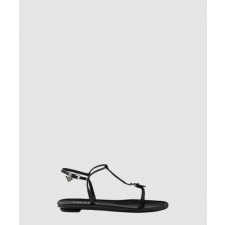 프라다 플랫 가죽 샌들 1X577N