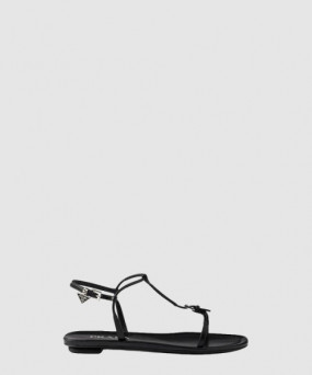 프라다 플랫 가죽 샌들 1X577N