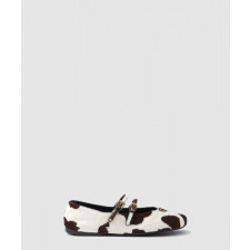 프라다 프린트 가죽 발레리나 1F794N