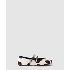 프라다 프린트 가죽 발레리나 1F794N