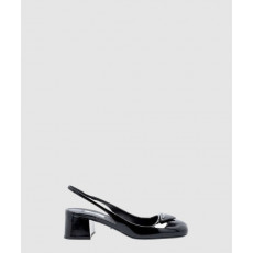 프라다 패딩로고 레더 슬링백 펌프스 22P1I7