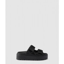 프라다 패딩 나파 가죽 슬라이더 샌들 1XZ775