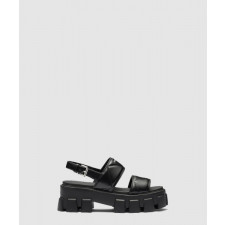 프라다 모놀리스 레더 스트랩 통굽 샌들 1X040N