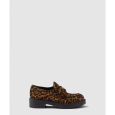 프라다 초콜릿 프린트 가죽 로퍼 1D246M