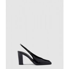 프라다 페이턴트 가죽 슬링백 펌프스 1I838N