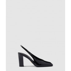 프라다 페이턴트 가죽 슬링백 펌프스 1I838N