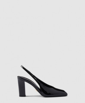 프라다 페이턴트 가죽 슬링백 펌프스 1I838N