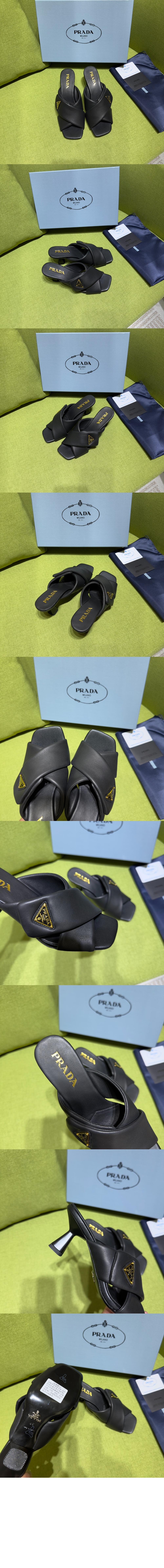 프라다 패딩 나파 가죽 샌들 1XX754