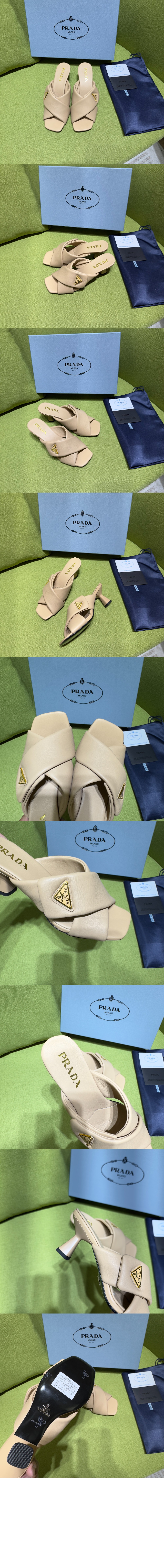 프라다 패딩 나파 가죽 샌들 1XX754