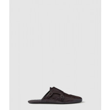 프라다 셔플 더블 몽크 스트랩 가죽 뮬 2S2992