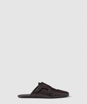 프라다 셔플 더블 몽크 스트랩 가죽 뮬 2S2992