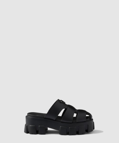 프라다 모놀리식 러버 뮬 1XX751