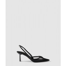 프라다 메쉬 소재 슬링백 펌프스 1I891N