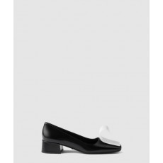 프라다 투톤 브러쉬드 가죽 펌프스 1I964N