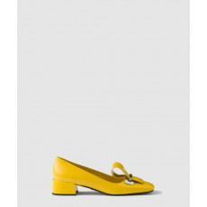 프라다 투톤 브러쉬드 가죽 펌프스 1I963N