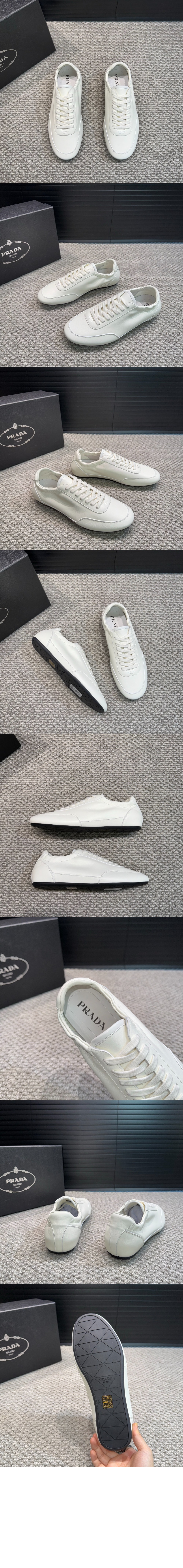 프라다 컬랩스 리나일론 및 스웨이드 엘라스틱 스니커즈 2EG479