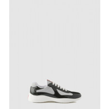 프라다 아메리카 컵 페이턴트 가죽 및 기능성 소재 스니커즈 4E3400