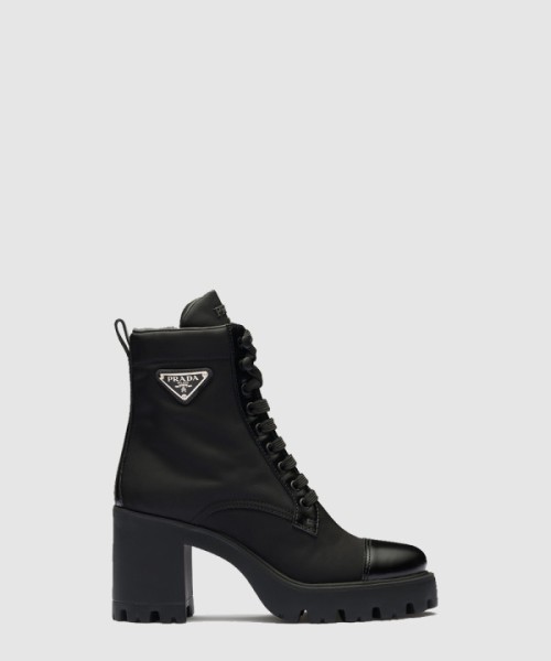 프라다 리나일론 및 가죽 부티 1T239N