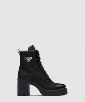 프라다 리나일론 및 가죽 부티 1T239N