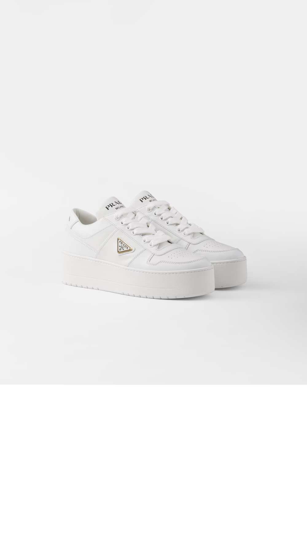 프라다 다운타운 볼드 레더 스니커즈 1E792M