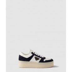 프라다 다운타운 볼드 나파 가죽 및 스웨이드 스니커즈 1E792M