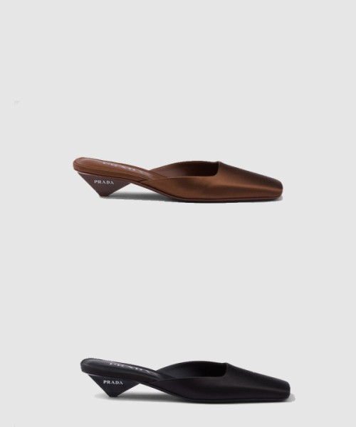 프라다 새틴 뮬 1I479N