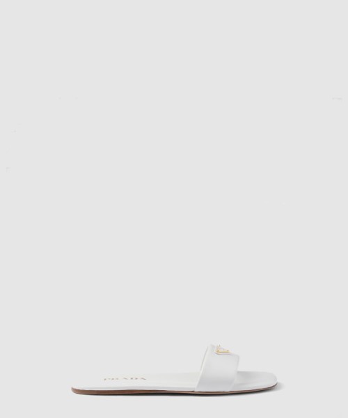 프라다 가죽 슬라이드 샌들 1XX355