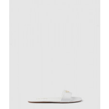 프라다 가죽 슬라이드 샌들 1XX355