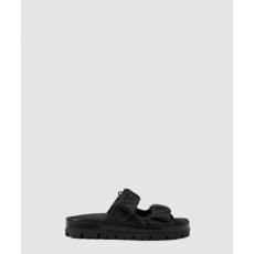 프라다 가죽 스트랩 슬라이드 1XX701