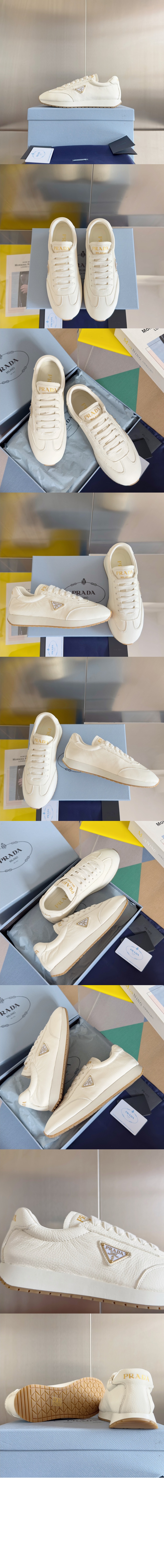 프라다 가죽 스니커즈 2EG436