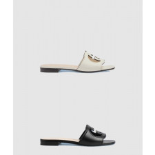 프라다 인터로킹 G 컷아웃 슬라이드 샌들 694451