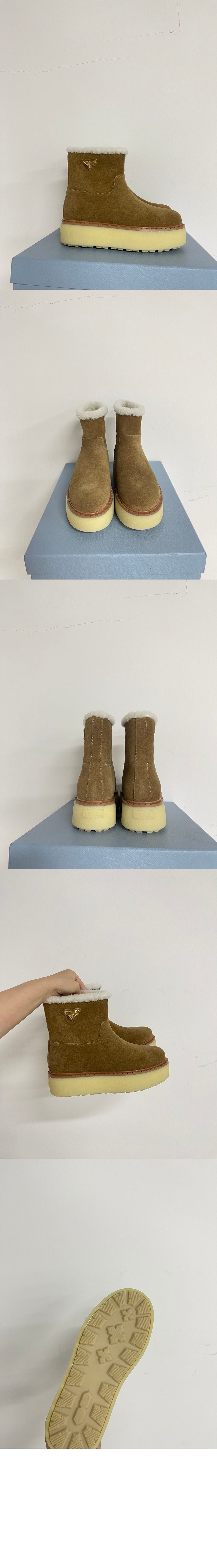 프라다 스웨이드 부티 1T729N