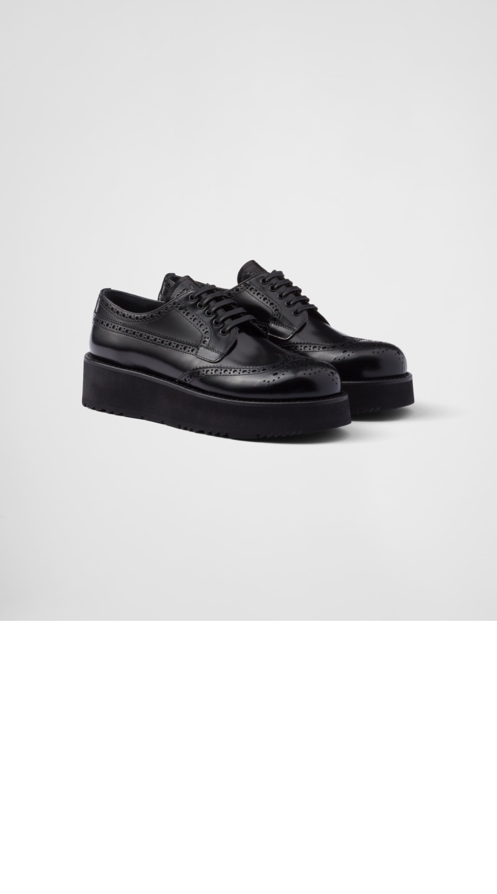 프라다 기모 가죽 더비 슈즈 1E511N