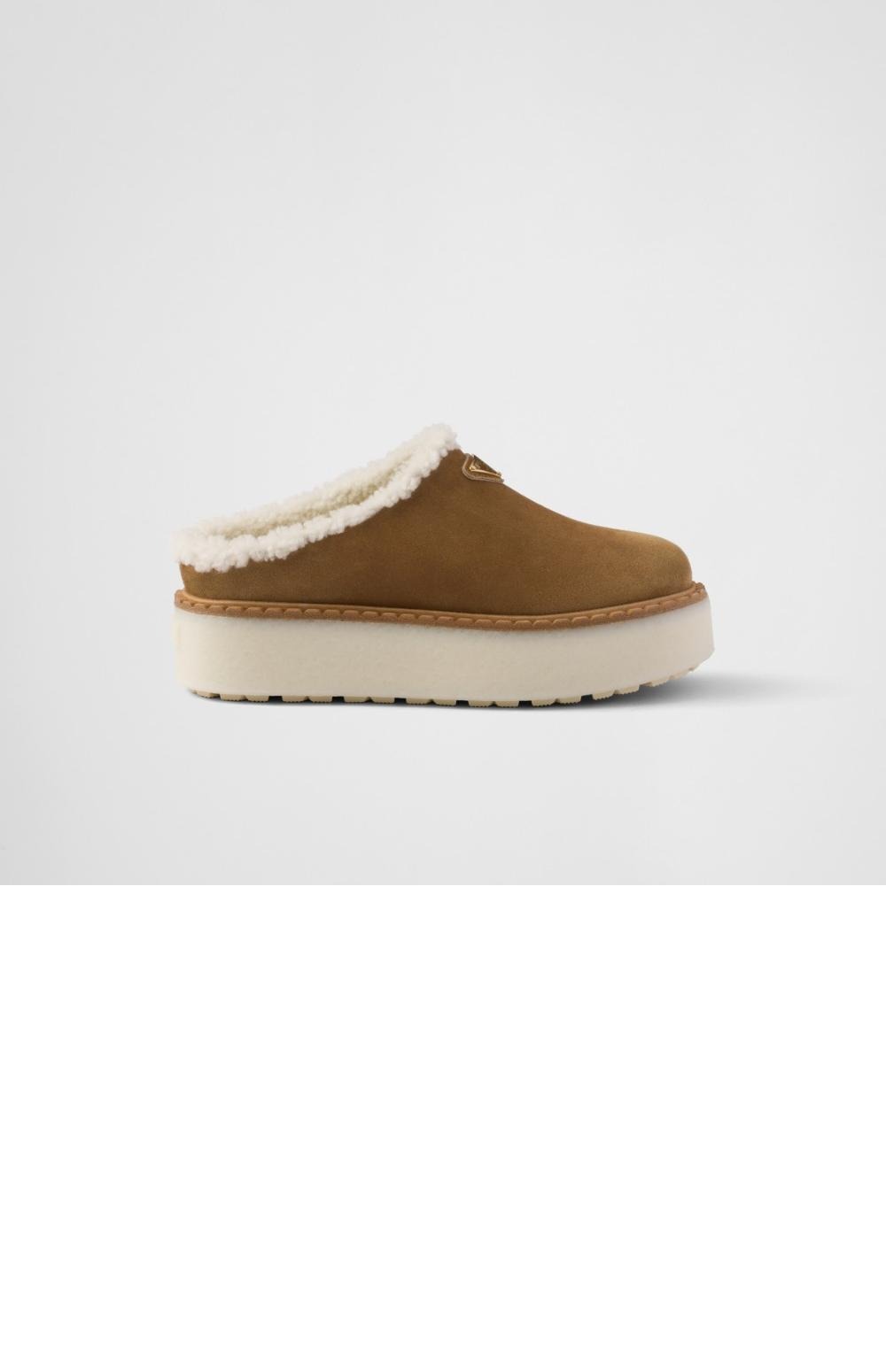 프라다 스웨이드 뮬 1S715N