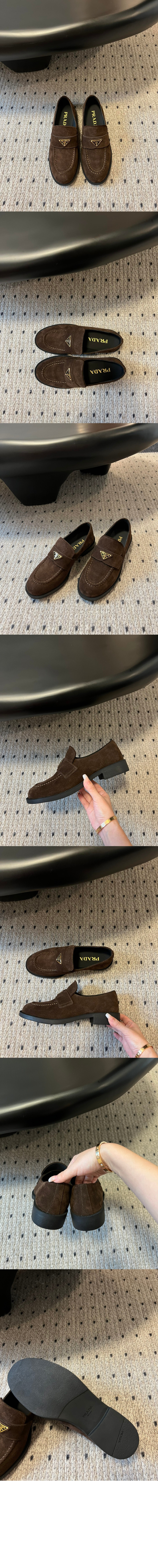 프라다 스웨이드 로퍼 1D329N