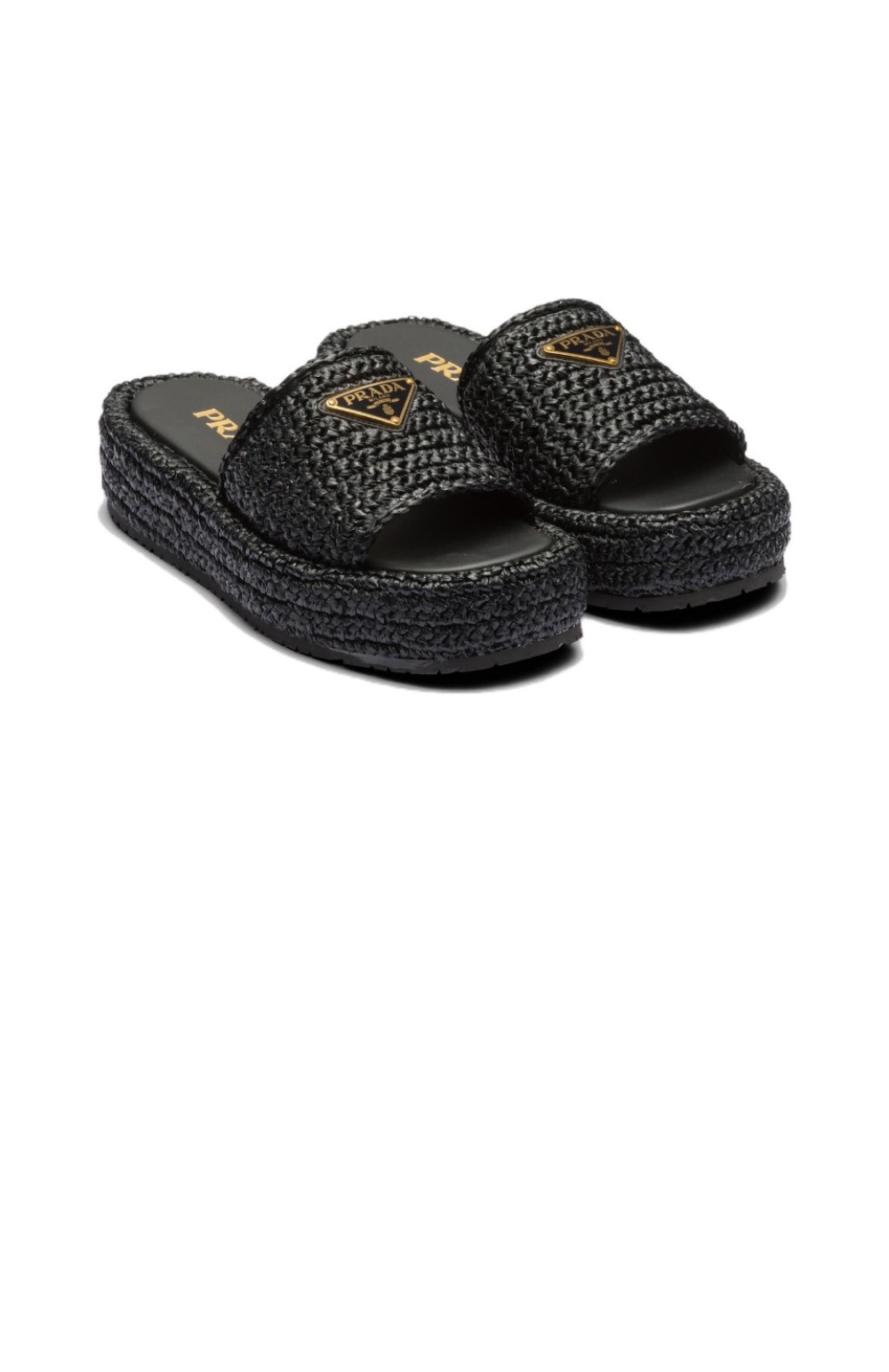 프라다 크로셰 플랫폼 슬라이드 1XZ761