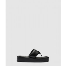 프라다 소프트 패딩 나파 통 웨지 샌들 1YZ043