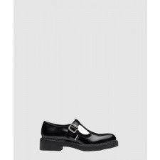 프라다 브러쉬드 메리제인 스트랩 슈즈 1E834M