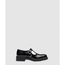 프라다 브러쉬드 메리제인 스트랩 슈즈 1E834M