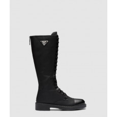 프라다 브러쉬드 레더 리나일론 부츠 1W906M