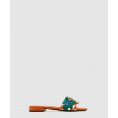 프라다 샌들 자수 패브릭 슬라이드 1XX652